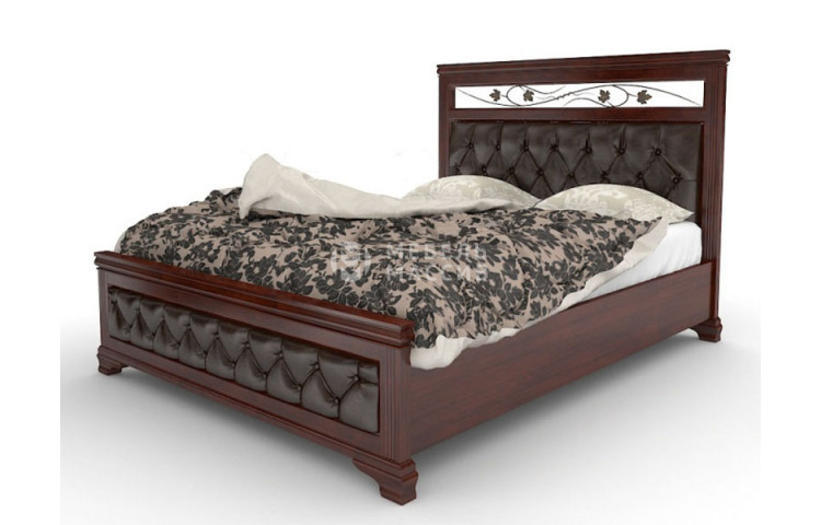 Кровать Лира с мягкой вставкой и ковкой